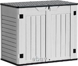 Outdoor Horizontal Resin Storage Sheds 34 Cu. Ft. Weather Resistant Resin Tool S
