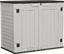 Outdoor Horizontal Resin Storage Sheds 34 Cu. Ft. Weather Resistant Resin Tool S