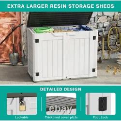 Outdoor Horizontal Resin Storage Sheds 34 Cu. Ft. Weather Resistant Tool Shed 16