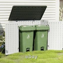Outdoor Horizontal Resin Storage Sheds 34 Cu. Ft. Weather Resistant Tool Shed 16