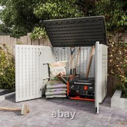 Outdoor Horizontal Resin Storage Sheds 34 Cu. Ft. Weather Resistant Tool Shed 16