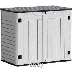 Outdoor Horizontal Resin Storage Sheds 34 Cu. Ft. Weather Resistant Tool Shed 16