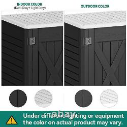 Outdoor Horizontal Storage Shed 35 Cu Ft Weather Resistant Resin Tool Shed