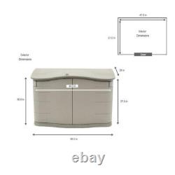 Outdoor Horizontal Storage Shed, Resin, Beige, 2 ft. 3 in. X 4 ft. 6 in