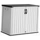 Outdoor Horizontal Storage Sheds 27 Cu. Ft Resin Large Storaged Box Weather