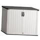 Outdoor Horizontal Storage Sheds 27 Cu. Ft Resin Large Weather White