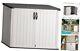 Outdoor Horizontal Storage Sheds 27 Cu. Ft Resin Large Weather White