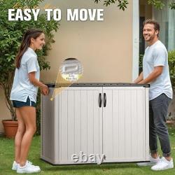 Outdoor Horizontal Storage Sheds 27 Cu. Ft Resin Large Weather White