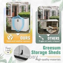 Outdoor Horizontal Storage Sheds 27 Cu. Ft Resin Large Weather White