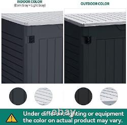 Outdoor Horizontal Storage Sheds Weather Resistant Resin Tool Shed Lockable US