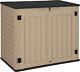 Outdoor Horizontal Storage Sheds Witho Shelf, Weather Resistant Resin Tool Shed, M
