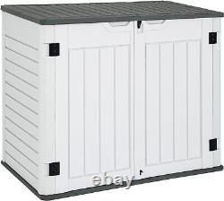 Outdoor Horizontal Storage Sheds witho Shelf, 35 Cu Ft Lockable