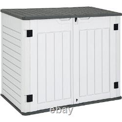 Outdoor Horizontal Storage Tool Sheds Weather Resistant Resin Multi-Opening Door