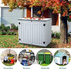 Outdoor Horizontal Storage Tool Sheds Weather Resistant Resin Multi-Opening Door