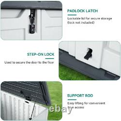 Outdoor Horizontal Storage Tool Sheds Weather Resistant Resin Multi-Opening Door