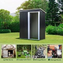 Outdoor Metal Horizontal Storage Shed withLockable Door for Backyard Garden Tool