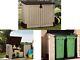 Outdoor Plastic 4x2.5 Ft Storage Shed Horizontal Garden Garage Tool Utility Box