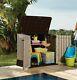 Outdoor Plastic Horizontal Garbage Storage Shed Shelter House Tools Garden Sheds