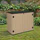 Outdoor Polyethylene Horizontal Storage Shed Weather-resistant, Wood Grain Pat