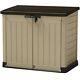 Outdoor Resin Horizontal Storage Shed Double Doors Lockable & Uv Protected