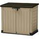 Outdoor Resin Horizontal Storage Shed Patio Garden Lawn Furniture Pool Deck Box