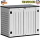 Outdoor Resin Storage Shed 34 Cu Ft Large Capacity Tool Box Weather Resistant Us