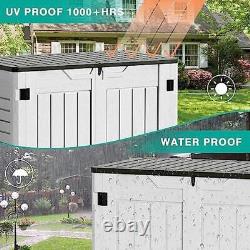 Outdoor Resin Storage Shed 34 Cu Ft Large Capacity Tool Box Weather Resistant US