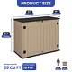 Outdoor Resin Storage Shed 35 Cuft Weatherproof Lockable Door Backyard Waste Bin