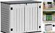 Outdoor Resin Storage Sheds 34 Cu. Ft. Weather Resistant Resin Tool Horizontal