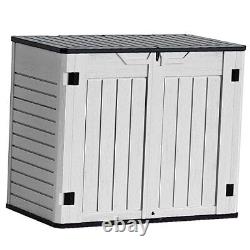 Outdoor Resin Storage Sheds 34 Cu. Ft. Weather Resistant Resin Tool Horizontal