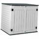 Outdoor Resin Storage Sheds 34 Cu. Ft. Weather Resistant Resin Tool Horizontal