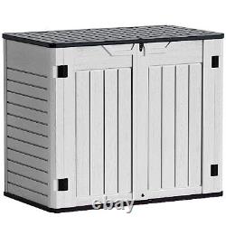 Outdoor Resin Storage Sheds 34 Cu. Ft. Weather Resistant Resin Tool Horizontal