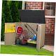 Outdoor Resin Storage Sheds, 39 In Height Lockable Medium-4.3x3.4ft Brown