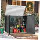 Outdoor Resin Storage Sheds, 39 In Height Lockable Waterproof Horizontal Shed