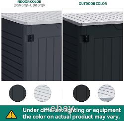 Outdoor Resin Storage Sheds, 39 in Height Lockable Waterproof Horizontal Shed With