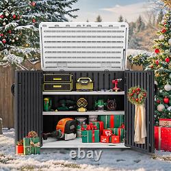 Outdoor Resin Storage Sheds with X-Shaped Lockable Door, 39 in Height Lockable W