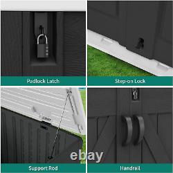 Outdoor Resin Storage Sheds with X-Shaped Lockable Door, 39 in Height Lockable W