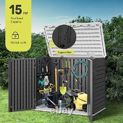 Outdoor Resin Storage Sheds with X-Shaped Lockable Door, 39 in Height Lockable W
