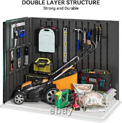 Outdoor Resin Storage Sheds with X-Shaped Lockable Door, 39 in Height Lockable W