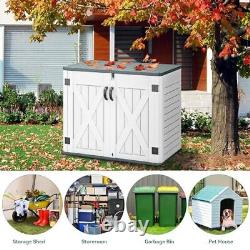 Outdoor Resin Storage Sheds with X-Shaped X-Shaped-4.3x3.4ft Light Gray