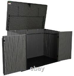 Outdoor Storage Box Hard Plastic Horizontal Storage Shed 561 Gallon 71