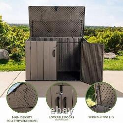 Outdoor Storage Box Hard Plastic Horizontal Storage Shed 561 Gallon 71