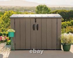 Outdoor Storage Box Hard Plastic Horizontal Storage Shed 561 Gallon 71