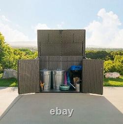 Outdoor Storage Box Hard Plastic Horizontal Storage Shed 561 Gallon 71
