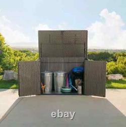 Outdoor Storage Box Hard Plastic Horizontal Storage Shed 561 Gallon 71