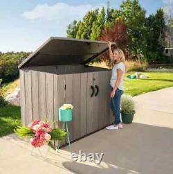Outdoor Storage Box Hard Plastic Horizontal Storage Shed 561 Gallon 71
