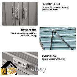 Outdoor Storage Box Sheds Horizontal Cabinet Box for Trash Cans Gray