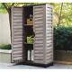 Outdoor Storage Cabinet Garden Utility Plastic Horizontal Shed Garage Lockable