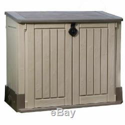 Outdoor Storage Cabinet Plastic Shed Patio Garage Utility Garden Pool Tool Box