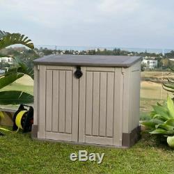 Outdoor Storage Cabinet Plastic Shed Patio Garage Utility Garden Pool Tool Box